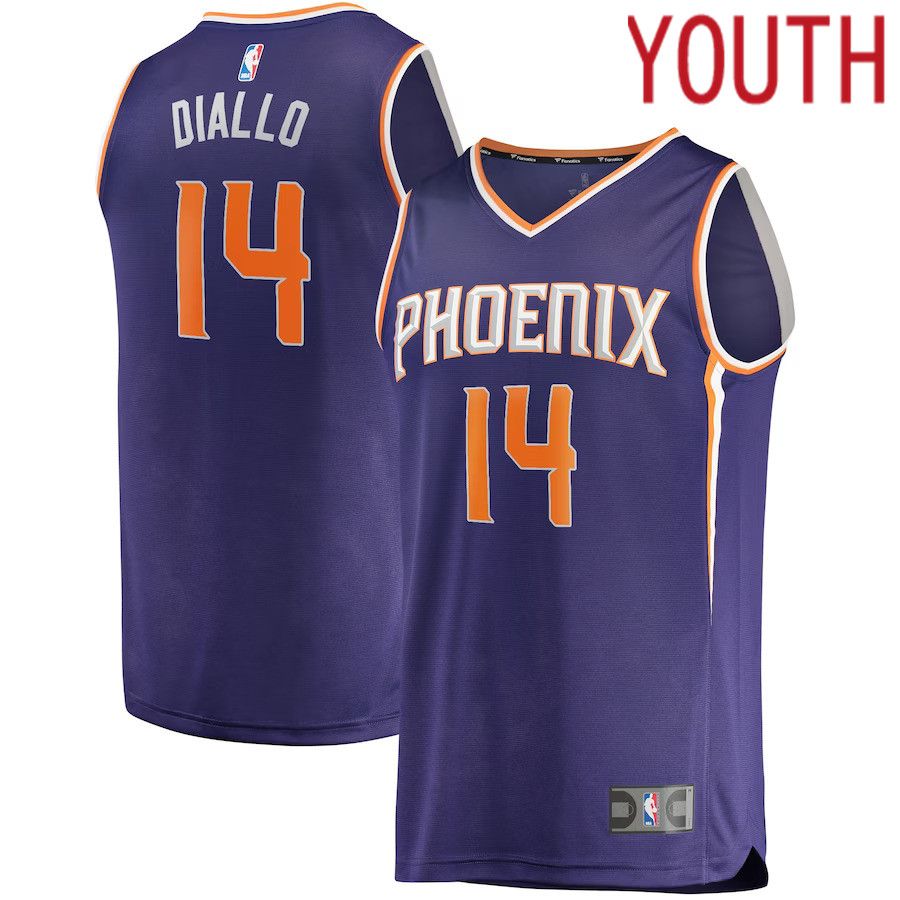 Youth Phoenix Suns #14 Cheick Diallo Fanatics Branded Purple Fast Break Replica Player NBA Jersey->->Youth Jersey